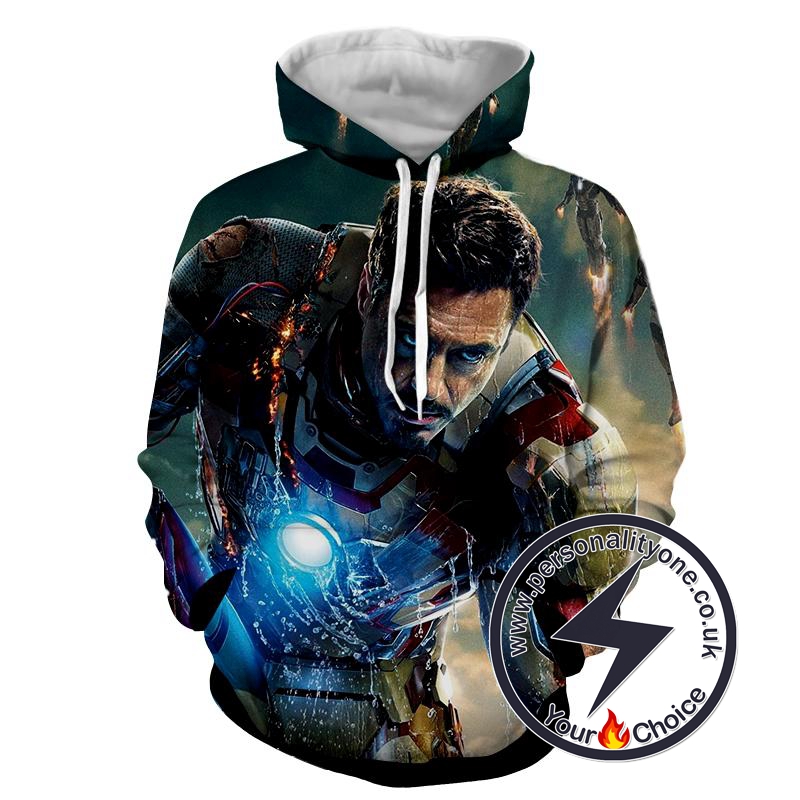 Iron Man - Iron Man 3D - Iron Man Hoodies